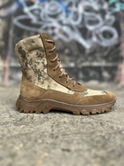 Берці тактичні чоловічі Light Boots 44 (29 см) Весна/Літо шкіра та кордура черевики легкі (Койот-Піксель) - зображення 2
