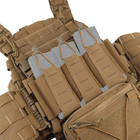 Плитоноска бронежилет з підсумками та зі швидкознімною сумкою напашник тактичний жилет Койот WOS-0009C - зображення 6