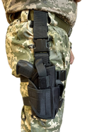 Армійська кобура на ногу військова тактична регульований розмір з відділенням для магазину правостороння колір Олива - изображение 5