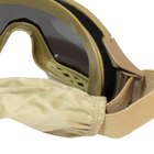 Защитные тактические очки-маска Daisy со сменными стеклами Coyote - изображение 5