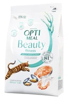 Сухой корм для кошек Optimeal Beauty Fitness беззерновой на основе морепродуктов