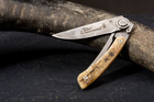 Нож карманный Claude Dozorme, LeThiers Liner Lock, дамаск, ручка из рога барана (5.90.142.37D) - изображение 3