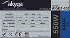 Блок живлення AKYGA power supply unit 550 W 20+4 pin ATX ATX Grey (AK-B1-550) - зображення 4