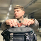 Мужская нагрудная сумка через плечо KARMA ® Shoulder bag черная (NSK-503) - изображение 6