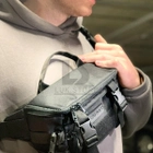 Мужская нагрудная сумка через плечо KARMA ® Shoulder bag черная (NSK-503) - изображение 8