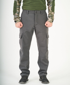 Тактичні штани UKM Софтшел 58 (XL) сірі прямі - зображення 1