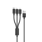 Кабель Hoco 3-in-1 Charging Cable (iP+Micro+Type-C) (X74) Black