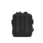 Тактическая сумка-органайзер через плечо и на системе MOLLE (15х13х8см) A72, Черная - изображение 7