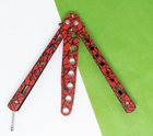 Раскладной нож бабочка цветной (паутина) BexShop тренировочный детский нож Red (28435) - изображение 1