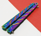 Тренировочный нож бабочка цветной BexShop детский нож раскладной нож бабочка (27855) - изображение 5