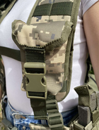 Подсумок для гранат M-KET Пиксель военный держатель на пояс разгрузочную систему РПС на систему MOLLE со стягивающей резинкой - изображение 7