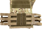 Плитоноска військова тактична зі скелетним камербандом для плит 300х250мм, CORDURA 1000D, колір Мультикам - изображение 9