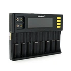 Зарядное устройство универсальное Liitokala Lii-S8, 8 каналов,LCD дисплей, поддерживает Li-ion, Ni-MH и Ni-Cd AA (R6), ААA (R03), AAAA, С (R14)