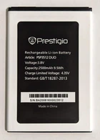 Аккумулятор (Батарея) Original для Prestigio PSP3512 2500mAh