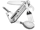 Прибор BauTech нож вилка ложка открывашка штопор складной туристический 5 в 1 Стальной (1011-279-00)