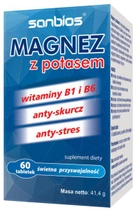 Sanbios Magnez z Potasem 60 tabletek (SB772) - obraz 1