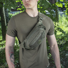 Сумка тактическая военная M-Tac Waist Bag Elite Hex Ranger Green на пояс Olive (SK-N1363S) - изображение 6