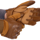 Перчатки тактические с закрытыми пальцами Zelart Heroe 8797 размер L Khaki - изображение 4