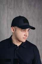 Мужская кепка с липучкой под шеврон, кепка черная мужская - изображение 3