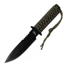 Нож MFH Fox Outdoor Paracord Handle Knife - Olive - изображение 1