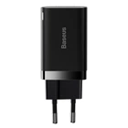 Мережевий зарядний пристрій Baseus Super Si Pro Quick Charger Type-C+USB 30W EU Black (CCSUPP-E01)