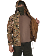 Куртка тактичная Флисовая SoftShell ClefersTac A33 с капюшоном и с липучками - Multicam Размер: XXL (5002485XXL) - изображение 5