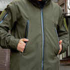 Куртка 2 в 1 с подстебкой (СШ-С22) Soft Shell Grifon олива 50 размер - изображение 11
