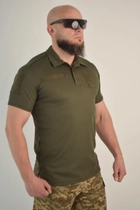 Футболка поло тактическая 56 размер 3XL мужская военная армейская футболка ПОЛО POLO олива хаки для ВСУ - изображение 9