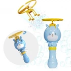 Генератор мыльных пузырей Bubble Toy баббл той пузырчатая машина с летающим пропеллером Голубой