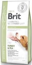 Сухой корм для взрослых собак Brit VetDiets при сахарном диабете с идейкой и горохом
