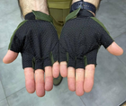 Перчатки тактические Беспальцевые Yakeda, цвет Олива, размер L - изображение 5