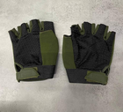 Перчатки тактические Беспальцевые Yakeda, цвет Олива, размер XL - изображение 2