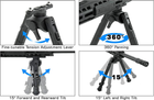 Сошки Leapers UTG Recon 360 TL, 140-180 мм, M-LOK, 3 позиції, поворотні, гумові ніжки, TL-BPM02 - зображення 2