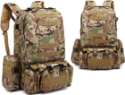 Рюкзак з підсумками Armory Tactics-Camo армійський, військовий, 55л, стропи MOLLE, для ЗСУ - зображення 3