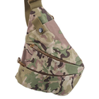Сумка тактическая через плече WLKR W38-Cross Body мужская, слинг, армейский мини-рюкзак нагрудный Камуфляж - изображение 4