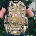 Рюкзак з підсумками Armory Tactics-Camo армійський, військовий, 55л, стропи MOLLE, для ЗСУ - зображення 11