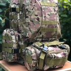 Рюкзак тактический с подсумками Armory Tactics-Camo армейский, военный, 55л, стропы MOLLE, для ЗСУ - изображение 12