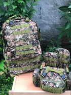 Рюкзак з підсумками Armory Tactics-Green Jungle армійський, військовий, 55л, стропи MOLLE, для ЗСУ - зображення 10