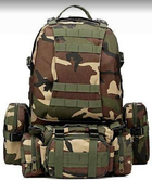 Рюкзак з підсумками Armory Tactics-Forest Camo армійський, військовий, 55л, стропи MOLLE, для ЗСУ - зображення 11