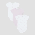 Набір дитячих боді-футболок 3 шт для дівчинки OVS 1594989 98-104 см Рожевий/Білий (8056608952229) - зображення 1