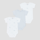 Набір боді-футболок 3 шт OVS 1595108 74-80 см Ballad Blue (8056608953370) - зображення 1