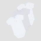 Набір боді-футболок 3 шт OVS 1606822 62-68 см Brilliant White (8052147121362) - зображення 1