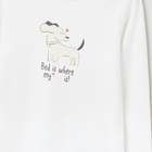 Піжама дитяча (футболка з довгими рукавами + штани) OVS 1629989 122 см Off-White/Pink (8052147517875) - зображення 2