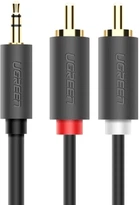 Инсертный кабель Ugreen AV102 3.5 мм to 2RCA Audio Cable 2 м Gray (904019641)