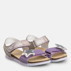 Підліткові шкіряні сандалії для дівчинки Bartek 19183012 37 Фіолетовий/Срібний (5903607658665) - зображення 2