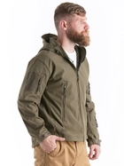 Мужская куртка Eagle Soft Shell JA-01 тактическая с флисом Green Olive L - изображение 5