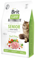 Сухой корм для кошек Brit Care Cat GF Senior Weight Control для пожилых с избыточным весом с курицей
