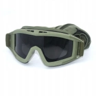 Тактичні окуляри маска зі змінними лінзами балістичні окуляри для військових олива - зображення 2