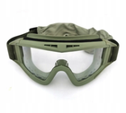Тактичні окуляри маска зі змінними лінзами балістичні окуляри для військових олива - зображення 5