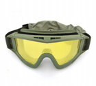 Тактичні окуляри маска зі змінними лінзами балістичні окуляри для військових олива - зображення 6